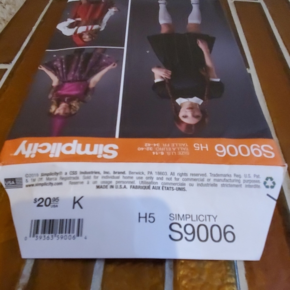 Simplicity pattern S9006 - Picture 3 of 3